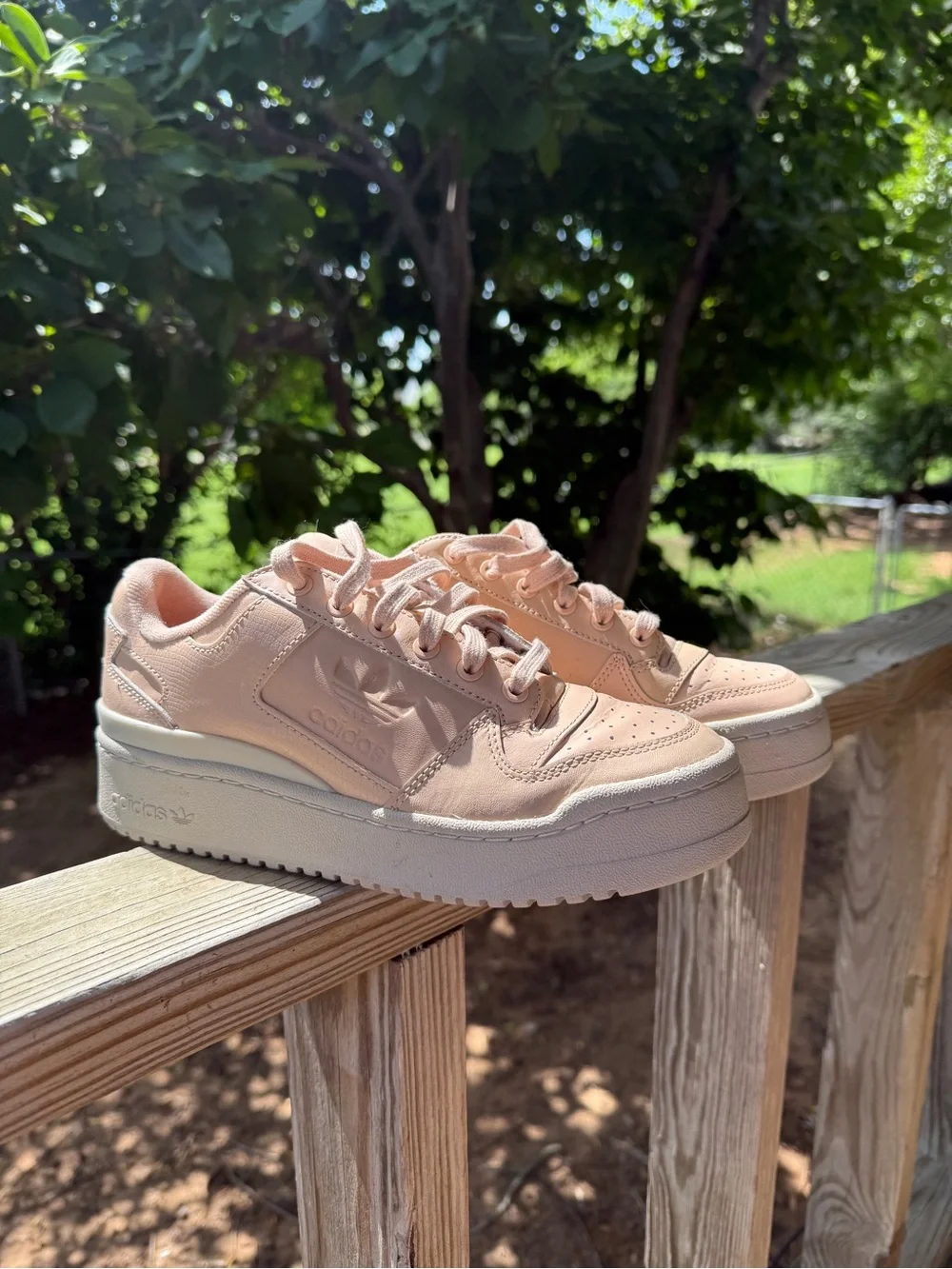 adidas Peach/Blush Low-Top Sneakers